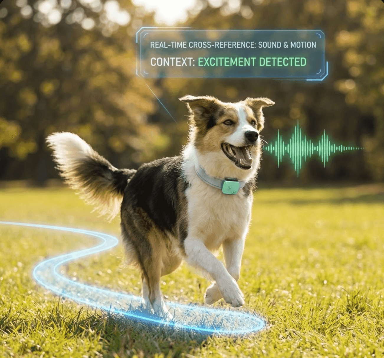 Active dog in nature